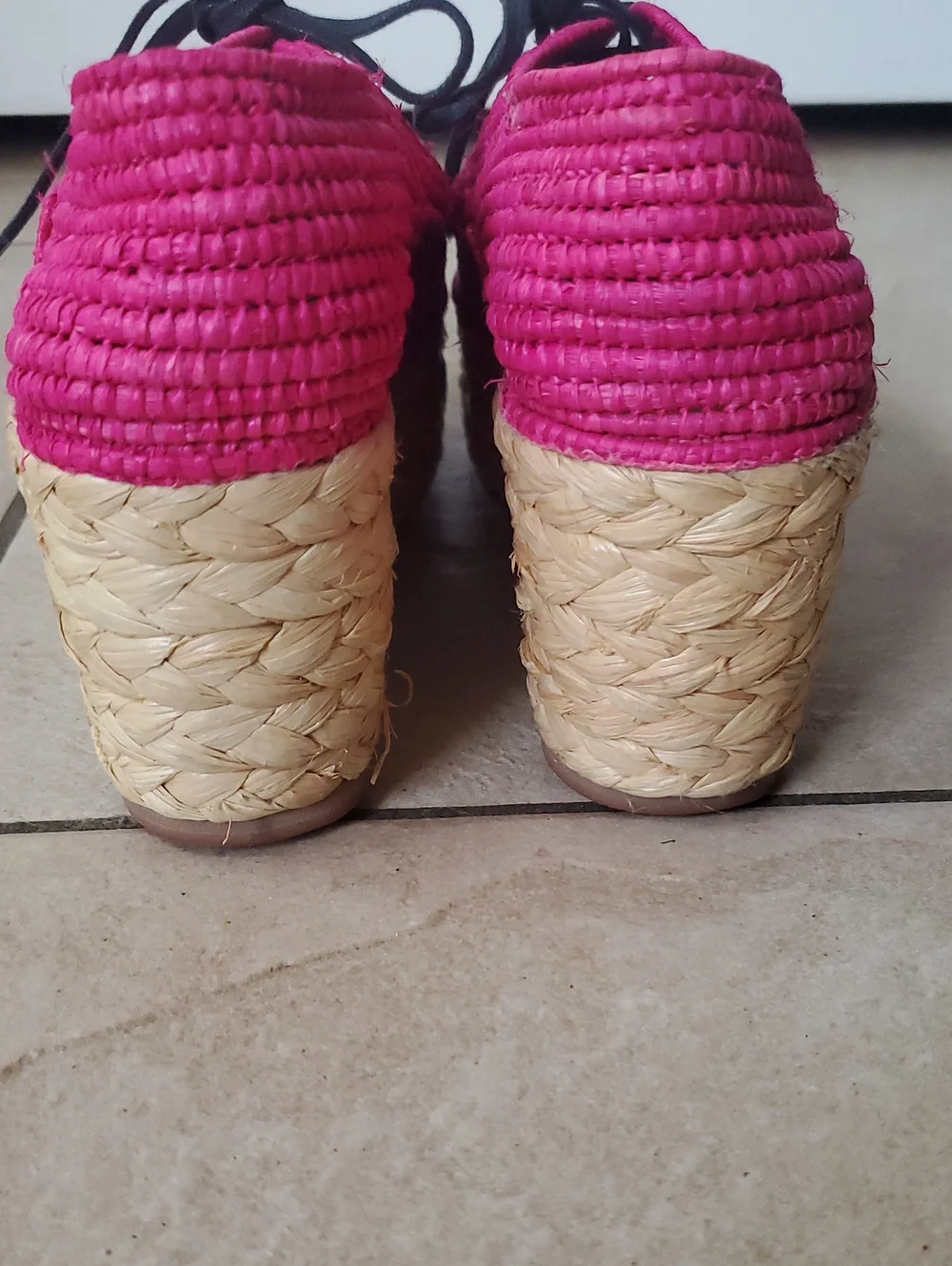 CARVEN X ROBERT CLERGERIE Raffia Platform Wedge Espadrille Sz EU36  US5.5
